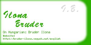 ilona bruder business card